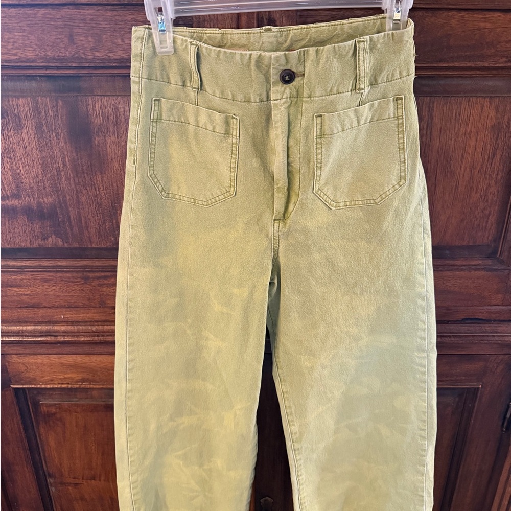 Anthropology Pilcro The Skipper High-Waist Cropped Wide Legged Jeans